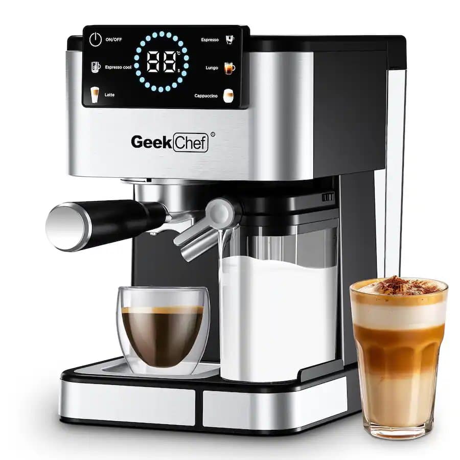 Home Espresso Machine-20 Bar, Auto Milk Frother, TouchScreen. Brews Cappuccino, Latte, Iced Coffee.