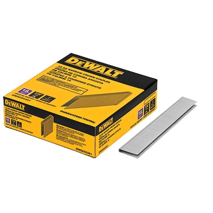 1 in. Leg x 7/32 in. 18-Gauge Crown Glue Collated Steel Staples (5,000 per Box)