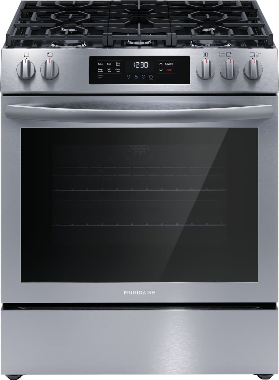 Frigidaire 30 In. Gas Range with Quick Boil in Black - FCRG3062AB