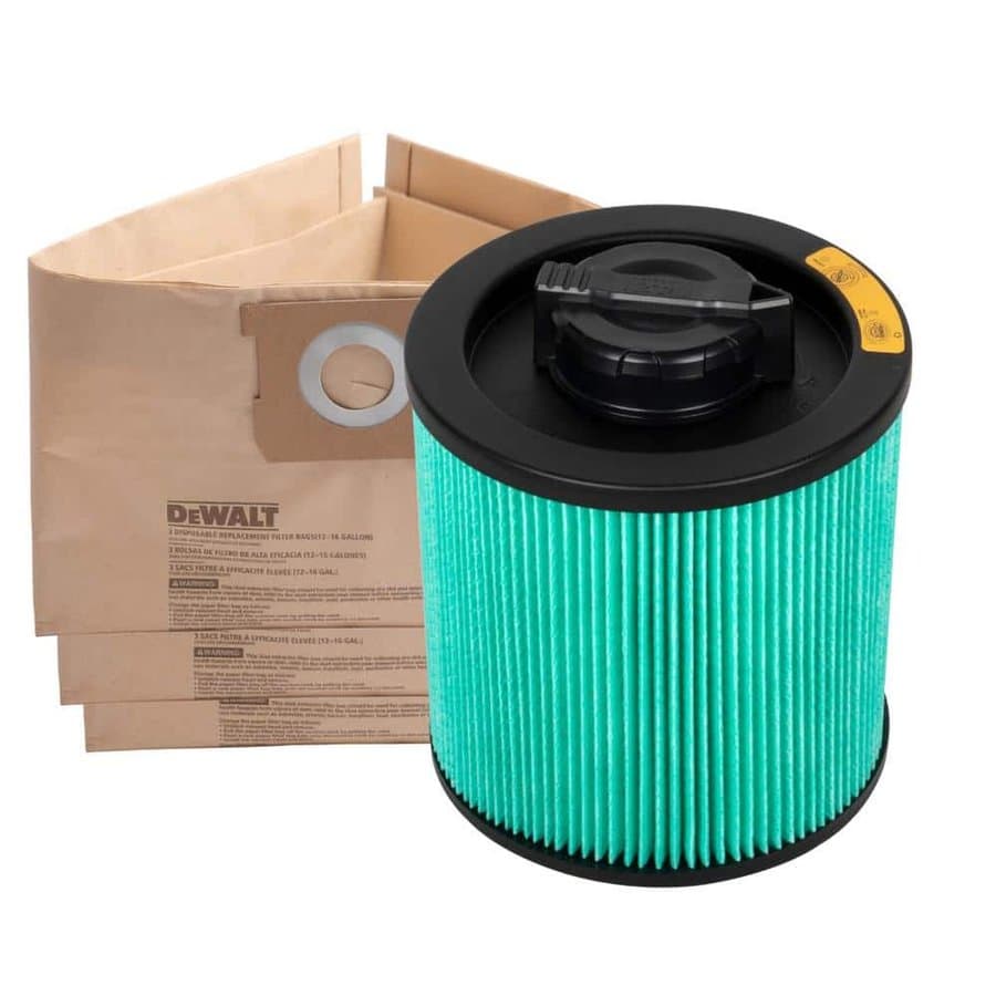 3-Pack Disposable Bag and HEPA Cartridge Filter Combo Pack for 12-16 Gallon Wet/Dry Vacuums