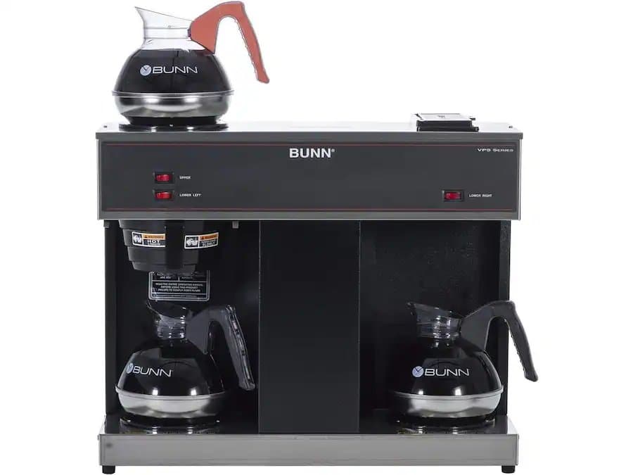 BUNN VPS 12-Cups Pourover Coffee Brewer w/ 3 Warming Stations, Black