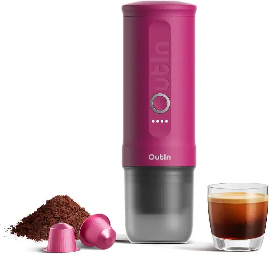 OutIn Nano Portable Electric Espresso Machine (Crimson Red), OTEM-01-CR