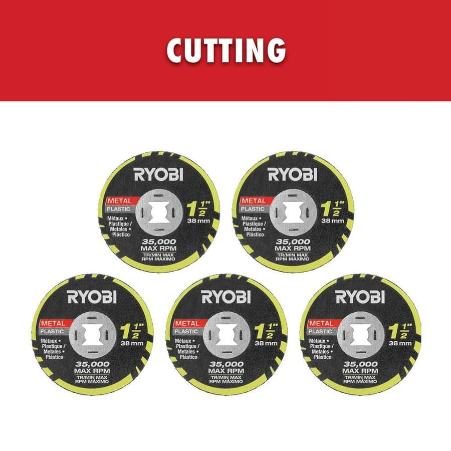 Rotary Tool 5-Piece Twist Lock Cut-Off Wheels (For Metal and Plastic)