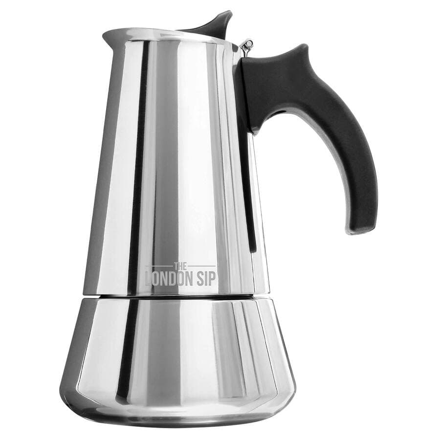London Sip Stainless Steel Espresso Maker 6-cup, Silver