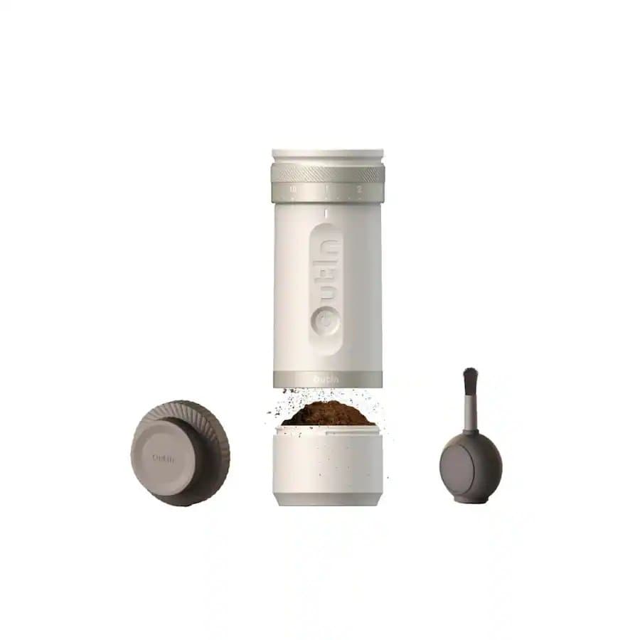 OutIn Fino Portable Electric Coffee Grinder with 28 Grind Size (Sandstone White)