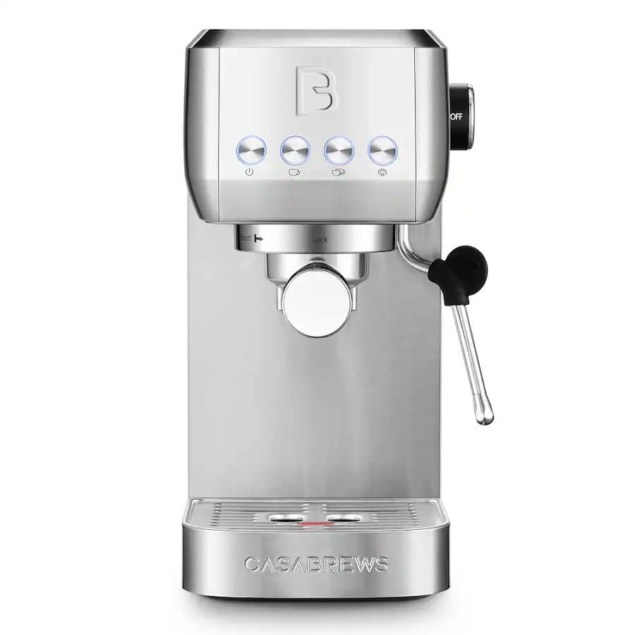 Casabrews-3700Essential 20-Bar Espresso Machine and Coffee Maker-Silver