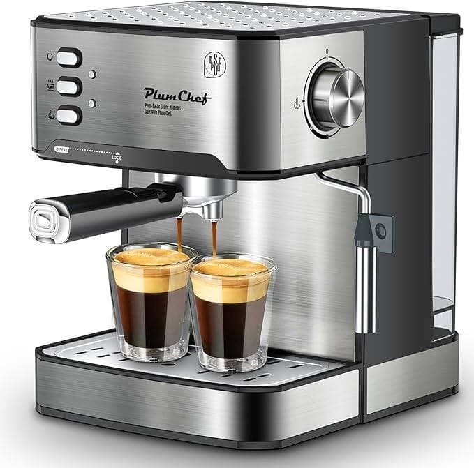 20 Bar Espresso Machine with Milk Frother-Single/Double Shot, ESE Pod, Removable Tank for Cappuccino/Latte