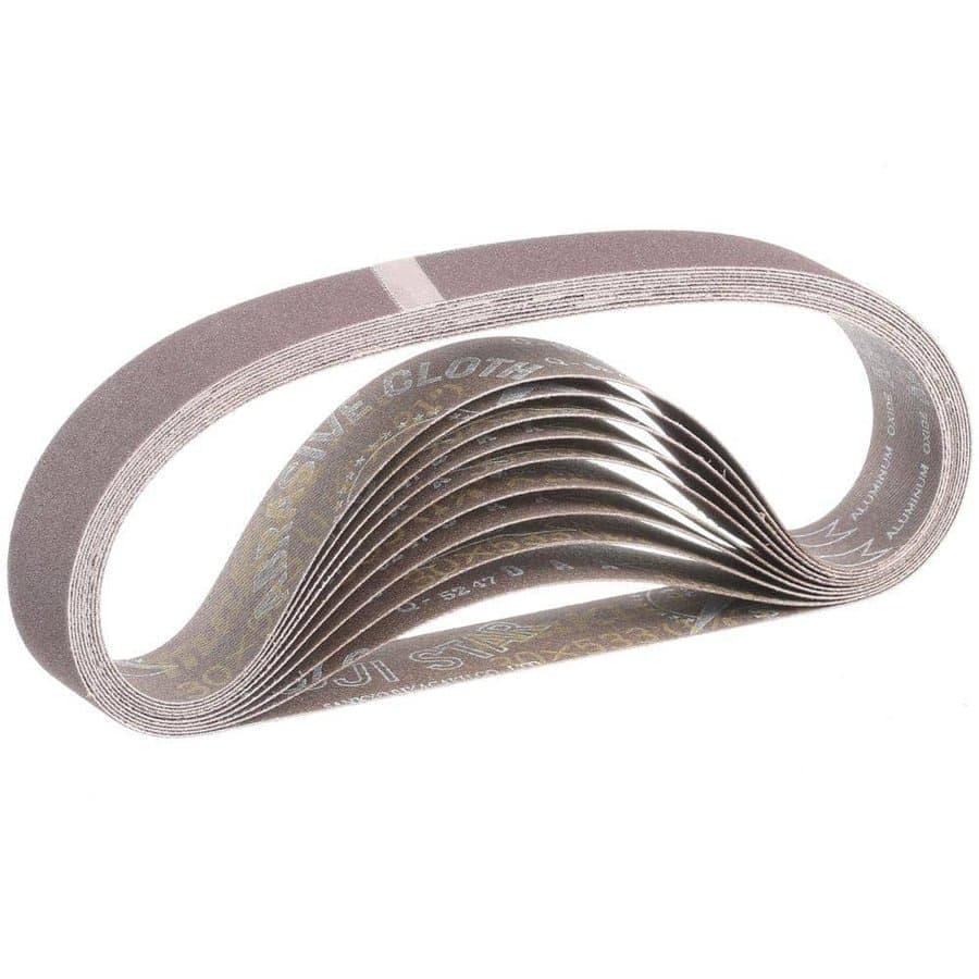 1-1/8 in. x 21 in. 120-Grit Abrasive Belt (10-Pack)