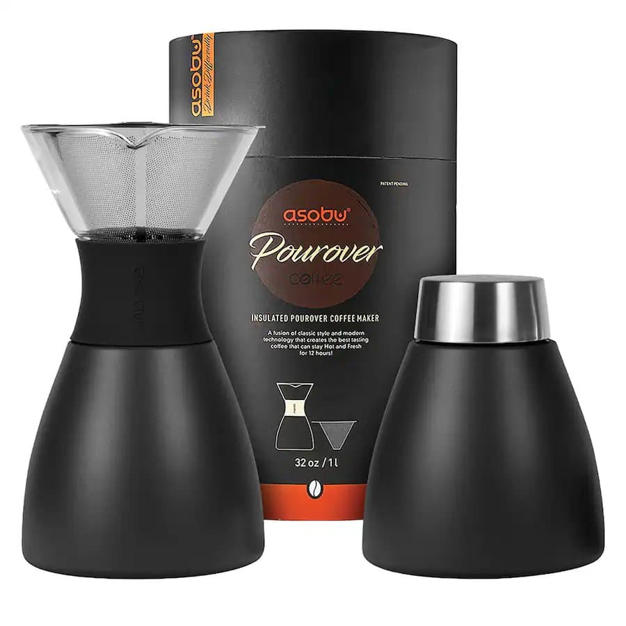 Insulated Pour-over Coffee Maker with Removable Carafe 34 oz