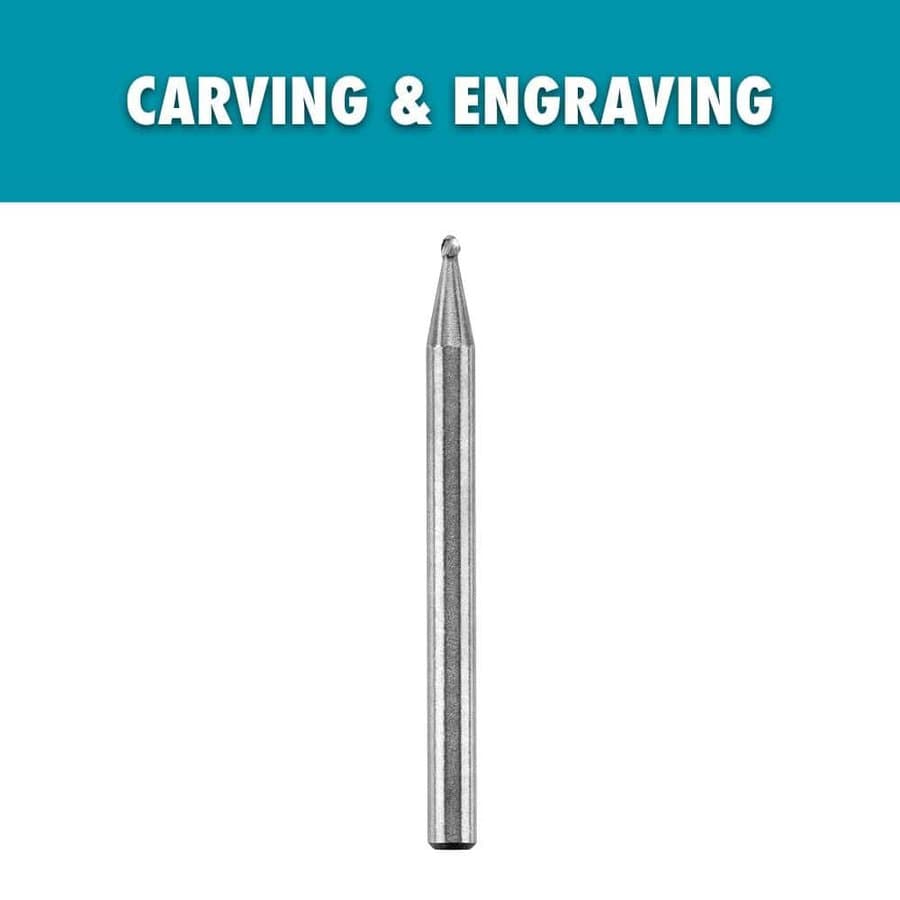Rotary Tool 1/16 in. Ball Engraving Burr (For Metal, Plastic and Wood)