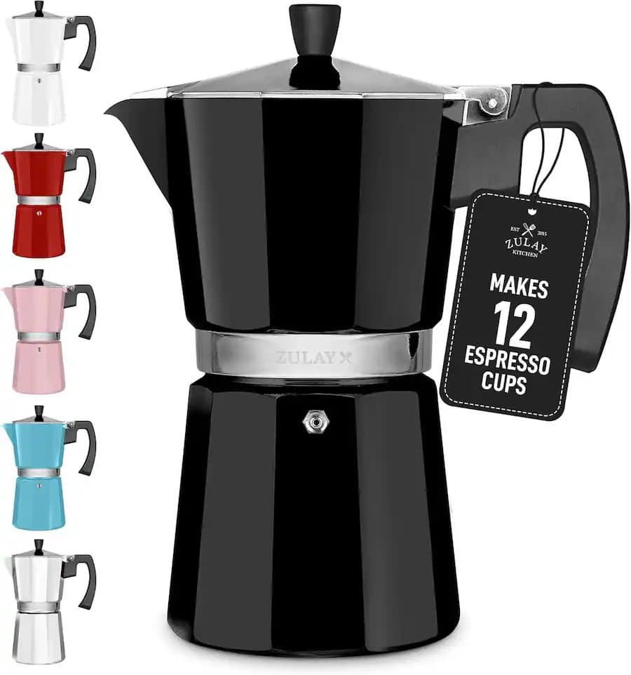 Zulay Kitchen Stovetop Espresso Maker-Moka Pot 12 Espresso Cups