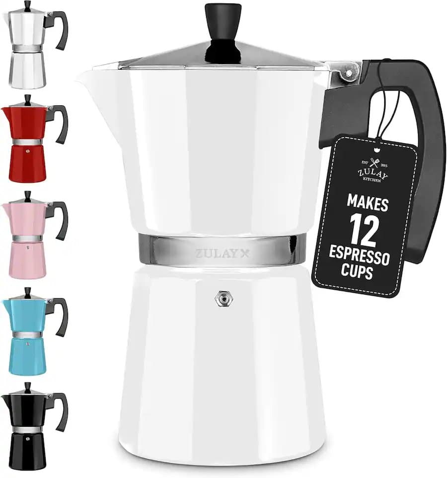 Zulay Kitchen Stovetop Espresso Maker-Moka Pot 12 Espresso Cups