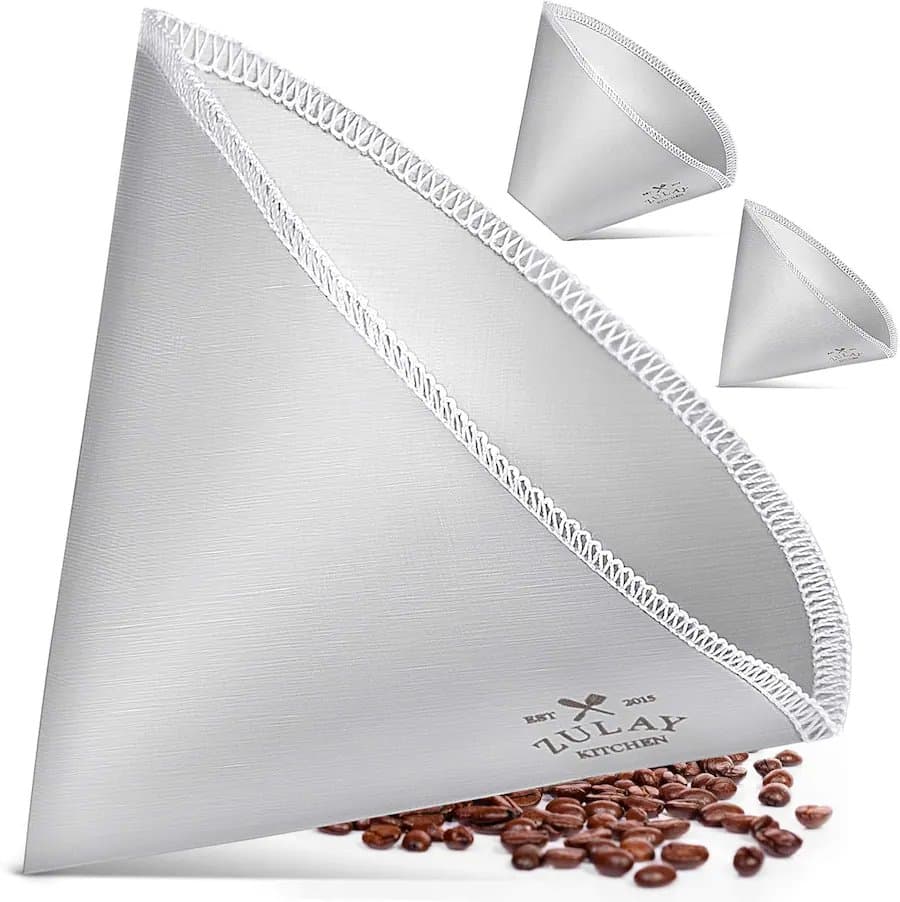 Zulay Kitchen Stainless Steel Reusable Coffee Filter for Pour Over