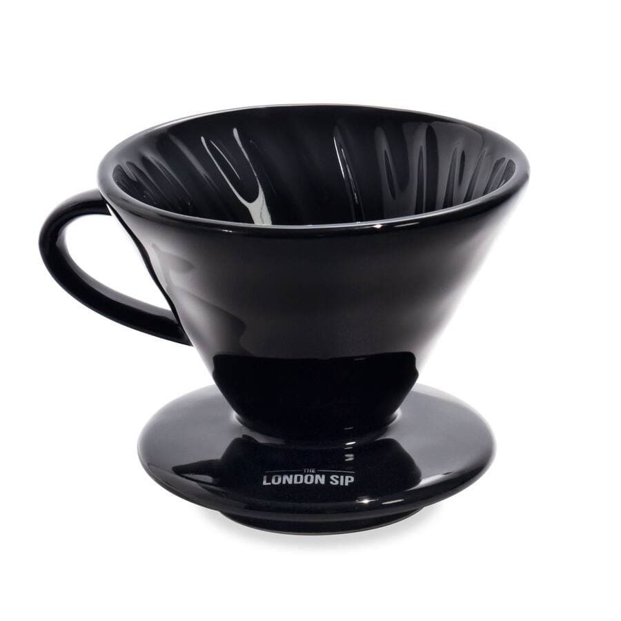 London Sip Ceramic Coffee Dripper, 1-2 Cup, Black