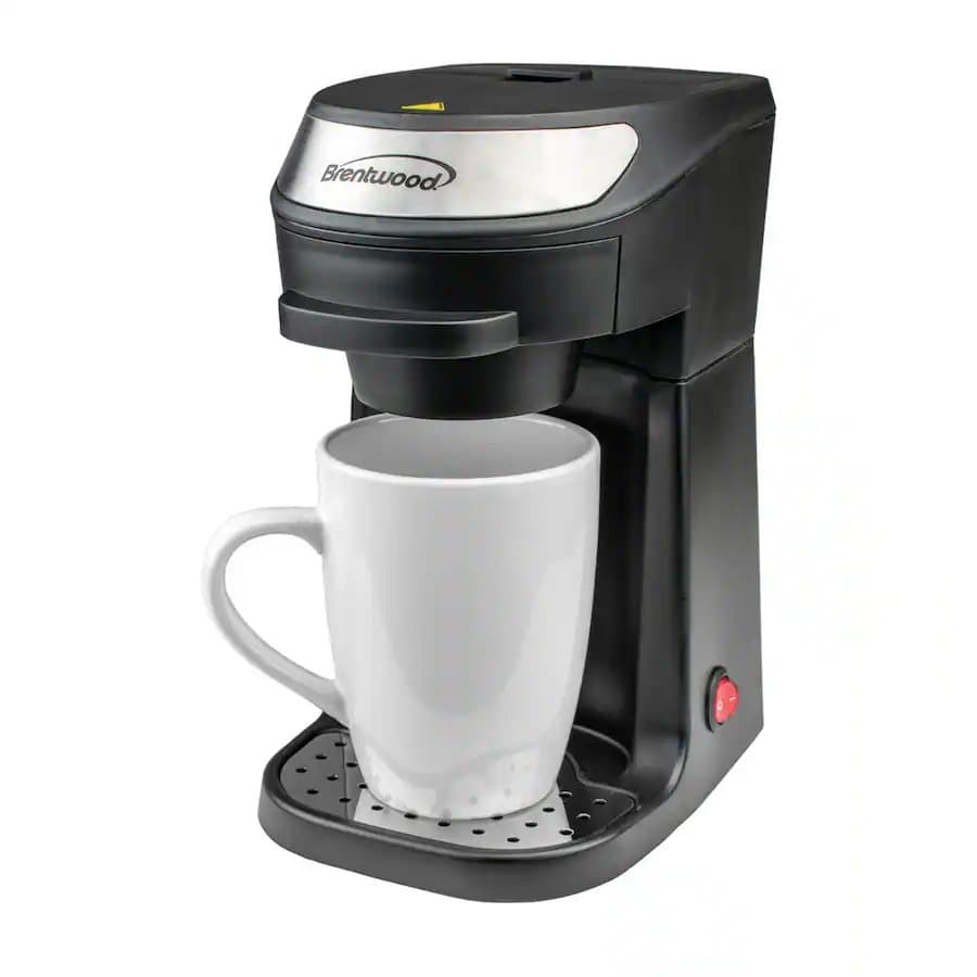Brentwood Single Serve Coffee Maker, Black with Mug